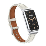 Cinturino per orologio con struttura in metallo in pelle microfibra, For Xiaomi Mi Band 7 Pro