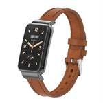 Cinturino per orologio con struttura in metallo in pelle microfibra, For Xiaomi Mi Band 7 Pro