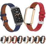 Cinturino per orologio con struttura in metallo in pelle microfibra, For Xiaomi Mi Band 7 Pro