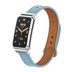 Cinturino per orologio con montatura in metallo in pelle con doppia borchia, For Xiaomi Mi Band 7 Pro