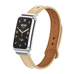 Cinturino per orologio con montatura in metallo in pelle con doppia borchia, For Xiaomi Mi Band 7 Pro