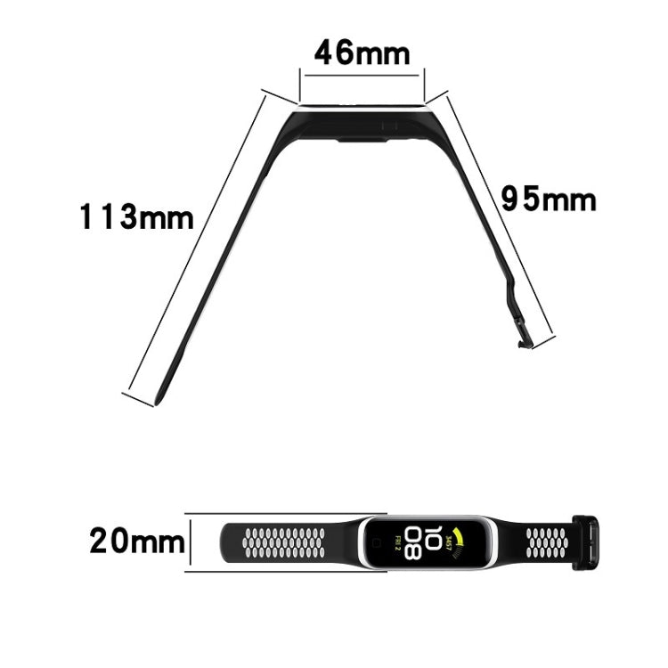 SM-R220 Cinturino in silicone bicolore, For Samsung Galaxy Fit 2