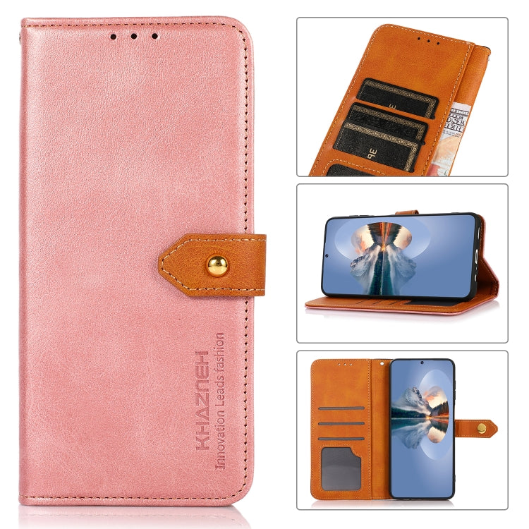 KHAZNEH Custodia per cellulare in pelle bovina bicolore, For OnePlus Ace Pro / 10T