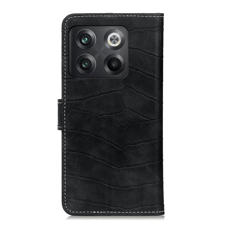 Custodia per telefono in pelle a vibrazione orizzontale con struttura in coccodrillo magnetica, For OnePlus Ace Pro / 10T