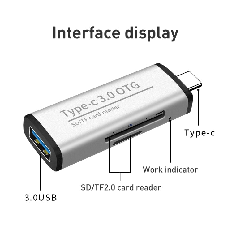 Lettore di schede OTG multifunzionale femmina USB 3.0 ADS-103, ADS-103