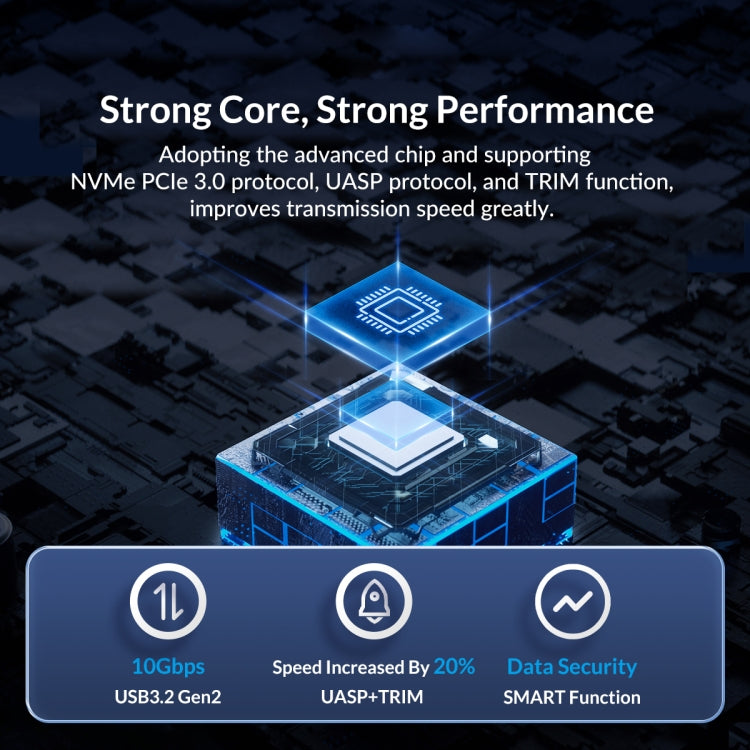 Custodia SSD NVMe M.2 ORICO 10 Gbps in alluminio