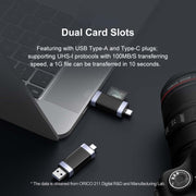ORICO CS2T-A3 TF/SD Dual Port USB-A3.0 Lettore di schede a doppia lettura, CS2T-A3