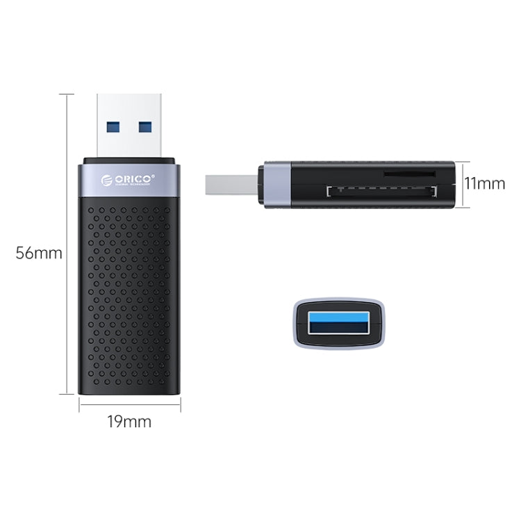 Lettore di schede a lettura singola USB-A3.0 a doppia porta TF/SD ORICO CS2D-A3, CS2D-A3