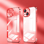 Custodia per telefono ad alta trasparenza placcata in cristallo, For iPhone 14, For iPhone 14 Plus