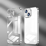Custodia per telefono ad alta trasparenza placcata in cristallo, For iPhone 12 Pro Max, For iPhone 11