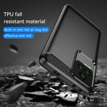 Custodia in TPU in fibra di carbonio con trama spazzolata, For Xiaomi Redmi K40S