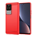 Custodia in TPU in fibra di carbonio con trama spazzolata, For Xiaomi Redmi K40S