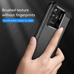 Custodia in TPU in fibra di carbonio con trama spazzolata, For Xiaomi Redmi 10 Power