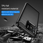Custodia in TPU in fibra di carbonio con trama spazzolata, For Xiaomi Redmi 10C