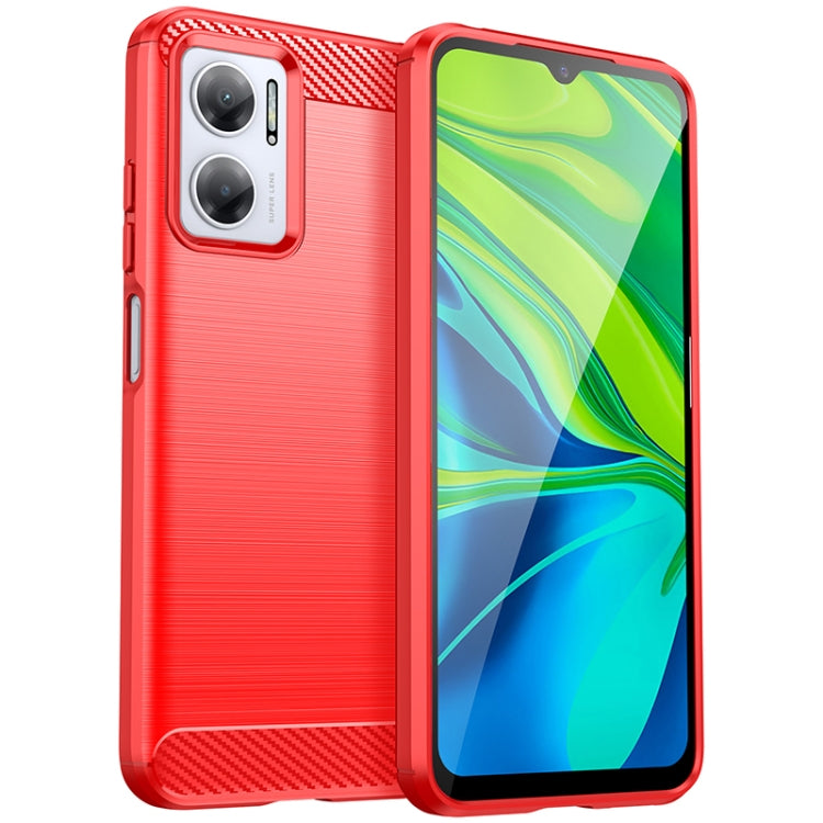 Custodia in TPU in fibra di carbonio con trama spazzolata, For Xiaomi Redmi 10 5G