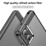 Custodia in TPU in fibra di carbonio con trama spazzolata, For Xiaomi Redmi 10 Prime+ 5G