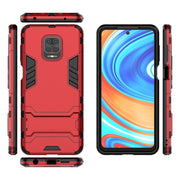 Custodia protettiva antiurto per PC + TPU con supporto, For Xiaomi Redmi Note 9 Pro Max, For Xiaomi Redmi Note 9S