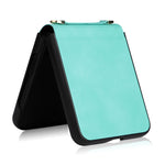 Custodia per telefono in pelle con trama in pelle di agnello con cordino, For Samsung Galaxy Z Flip4