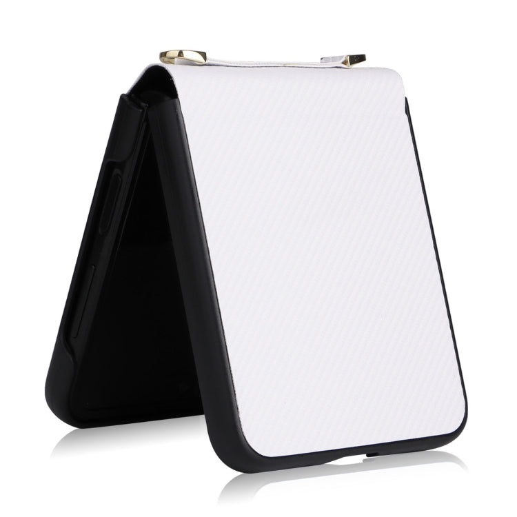 Custodia per telefono in pelle con trama twill con cordino, For Samsung Galaxy Z Flip4