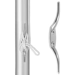 2 PZ Gancio per asta portabandiera marina in acciaio inossidabile 316 con vite, 2-1/2 inch, 4 inch, 6 inch