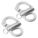 2 PZ Grillo Fisso A Molla In Acciaio Inox 316, 35mm, 52mm