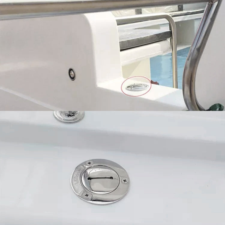 Bocchettone di rifornimento carburante universale per yacht in acciaio inossidabile, 1-1/2 inch, 2 inch