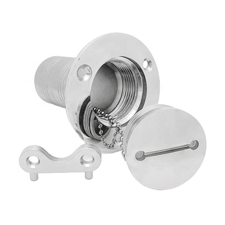 Bocchettone di rifornimento carburante universale per yacht in acciaio inossidabile, 1-1/2 inch, 2 inch