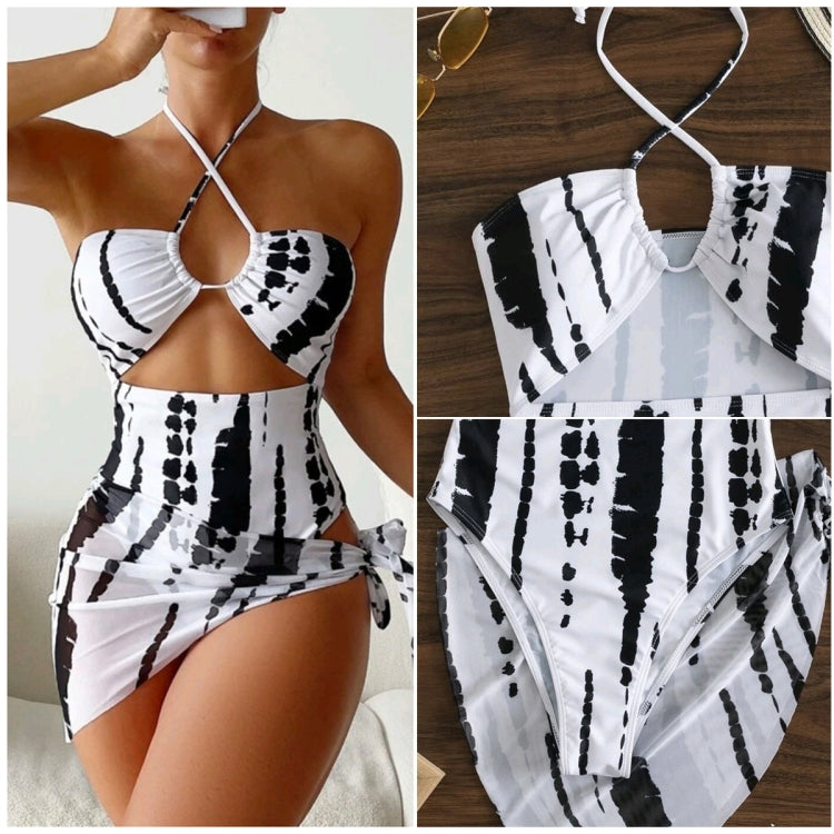 Costume da bagno sexy da donna in bikini spaccato in tre pezzi, S, M, L, XL