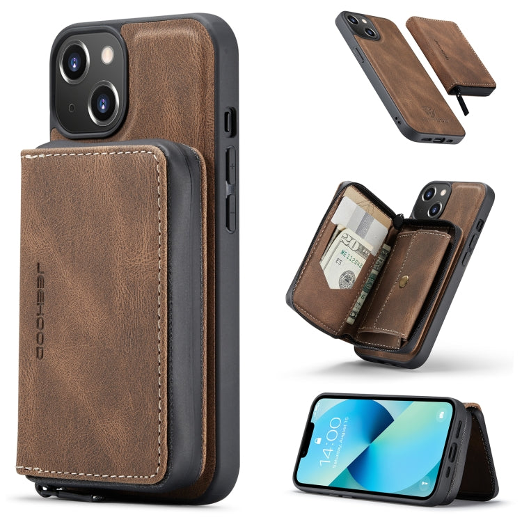 JEEHOOD Custodia per telefono in pelle a portafoglio con cerniera magnetica, For iPhone 14, For iPhone 14 Plus, For iPhone 14 Pro, For iPhone 14 Pro Max