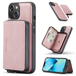 JEEHOOD Custodia per telefono in pelle a portafoglio con cerniera magnetica, For iPhone 14, For iPhone 14 Plus, For iPhone 14 Pro, For iPhone 14 Pro Max