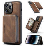 JEEHOOD Custodia per telefono in pelle a portafoglio con cerniera magnetica, For iPhone 14, For iPhone 14 Plus, For iPhone 14 Pro, For iPhone 14 Pro Max