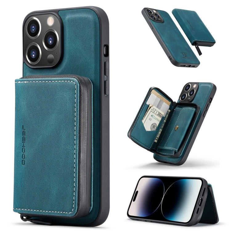 JEEHOOD Custodia per telefono in pelle a portafoglio con cerniera magnetica, For iPhone 14, For iPhone 14 Plus, For iPhone 14 Pro, For iPhone 14 Pro Max