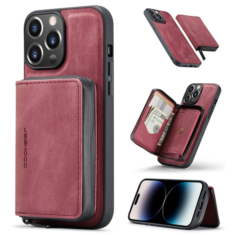 JEEHOOD Custodia per telefono in pelle a portafoglio con cerniera magnetica, For iPhone 14, For iPhone 14 Plus, For iPhone 14 Pro, For iPhone 14 Pro Max