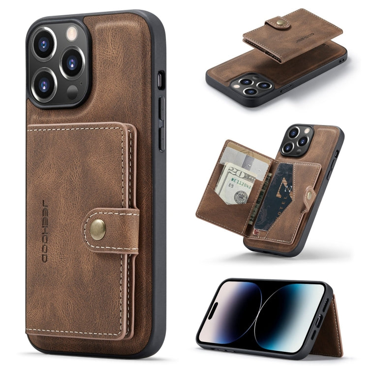 Custodia per telefono in pelle staccabile magnetica retrò JEEHOOD, For iPhone 14, For iPhone 14 Plus, For iPhone 14 Pro, For iPhone 14 Pro Max