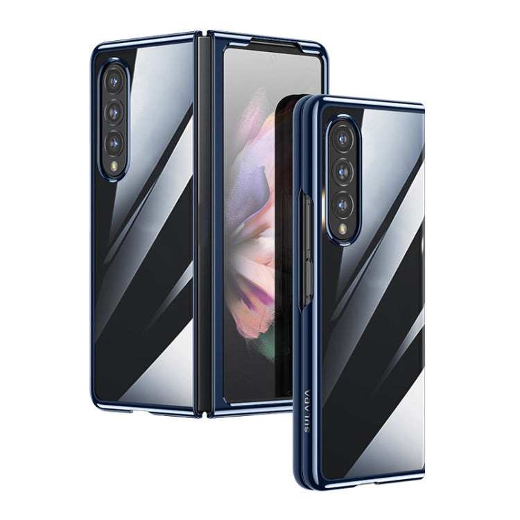 Custodia protettiva trasparente per PC con placcatura antiurto SULADA, For Samsung Galaxy Z Fold4, For Samsung Galaxy Z Flip4