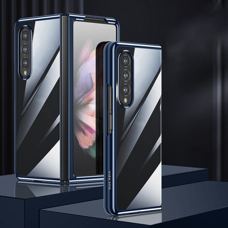 Custodia protettiva trasparente per PC con placcatura antiurto SULADA, For Samsung Galaxy Z Fold4, For Samsung Galaxy Z Flip4