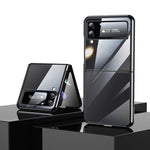 Custodia protettiva trasparente per PC con placcatura antiurto SULADA, For Samsung Galaxy Z Fold4, For Samsung Galaxy Z Flip4