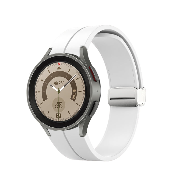Cinturino pieghevole in silicone con fibbia argentata, For Samsung Galaxy Watch5 40&44mm / Pro 45mm