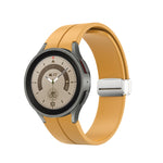 Cinturino pieghevole in silicone con fibbia argentata, For Samsung Galaxy Watch5 40&44mm / Pro 45mm