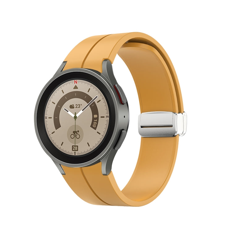 Cinturino pieghevole in silicone con fibbia argentata, For Samsung Galaxy Watch5 40&44mm / Pro 45mm