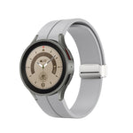Cinturino pieghevole in silicone con fibbia argentata, For Samsung Galaxy Watch5 40&44mm / Pro 45mm