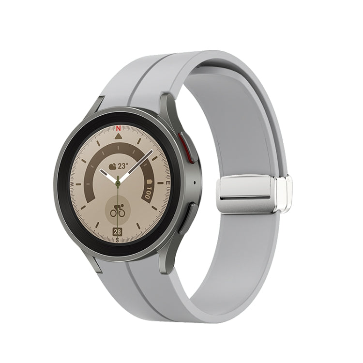 Cinturino pieghevole in silicone con fibbia argentata, For Samsung Galaxy Watch5 40&44mm / Pro 45mm