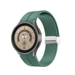 Cinturino pieghevole in silicone con fibbia argentata, For Samsung Galaxy Watch5 40&44mm / Pro 45mm