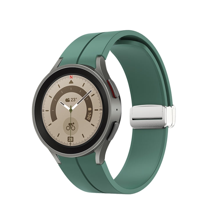 Cinturino pieghevole in silicone con fibbia argentata, For Samsung Galaxy Watch5 40&44mm / Pro 45mm