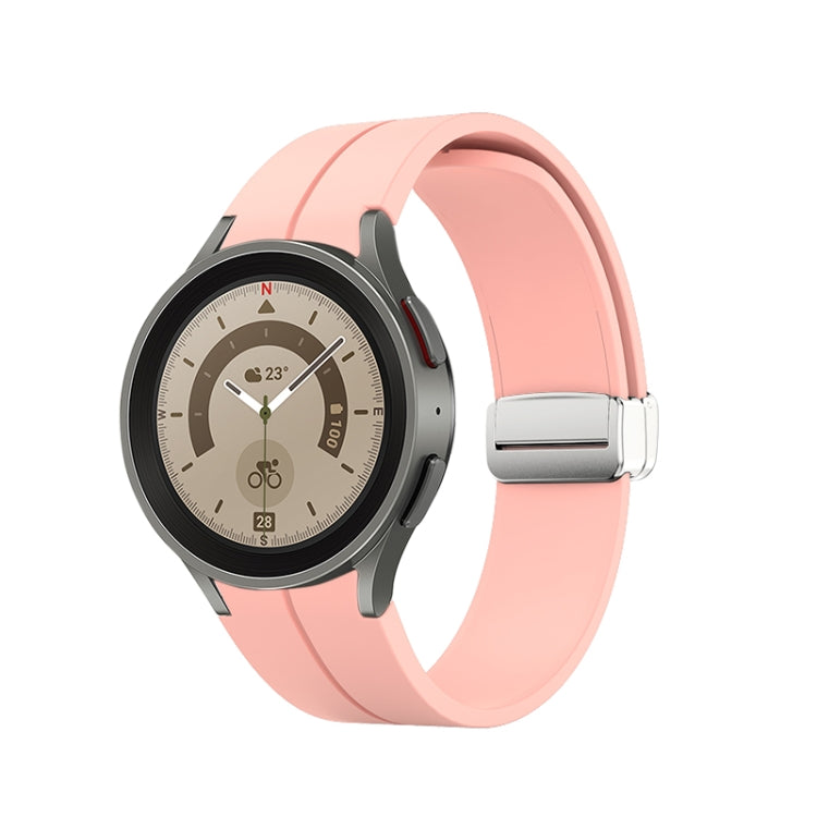Cinturino pieghevole in silicone con fibbia argentata, For Samsung Galaxy Watch5 40&44mm / Pro 45mm