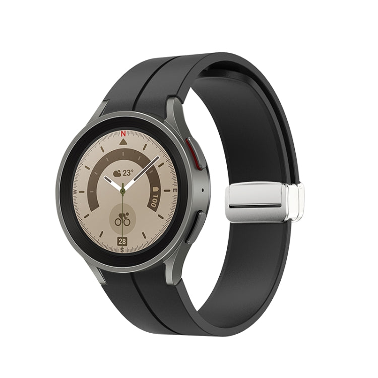 Cinturino pieghevole in silicone con fibbia argentata, For Samsung Galaxy Watch5 40&44mm / Pro 45mm