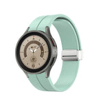 Cinturino pieghevole in silicone con fibbia argentata, For Samsung Galaxy Watch5 40&44mm / Pro 45mm