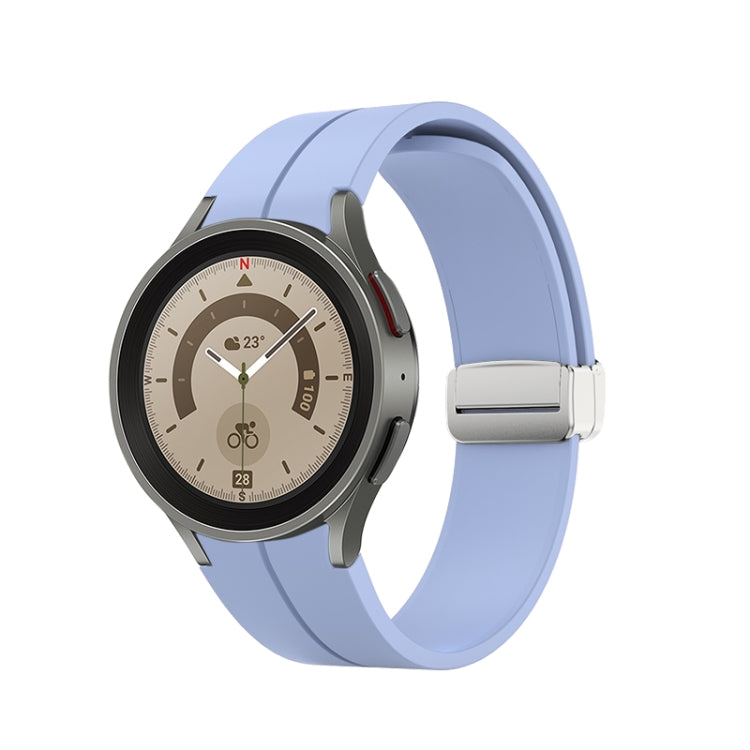 Cinturino pieghevole in silicone con fibbia argentata, For Samsung Galaxy Watch5 40&44mm / Pro 45mm
