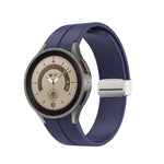 Cinturino pieghevole in silicone con fibbia argentata, For Samsung Galaxy Watch5 40&44mm / Pro 45mm