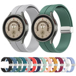 Cinturino pieghevole in silicone con fibbia argentata, For Samsung Galaxy Watch5 40&44mm / Pro 45mm